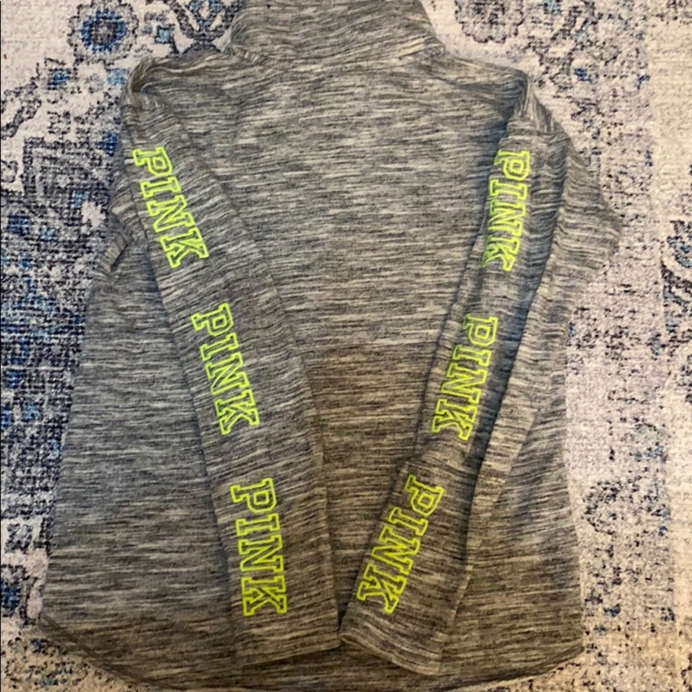 Pink crew neck half zip - Picture 3 of 4
